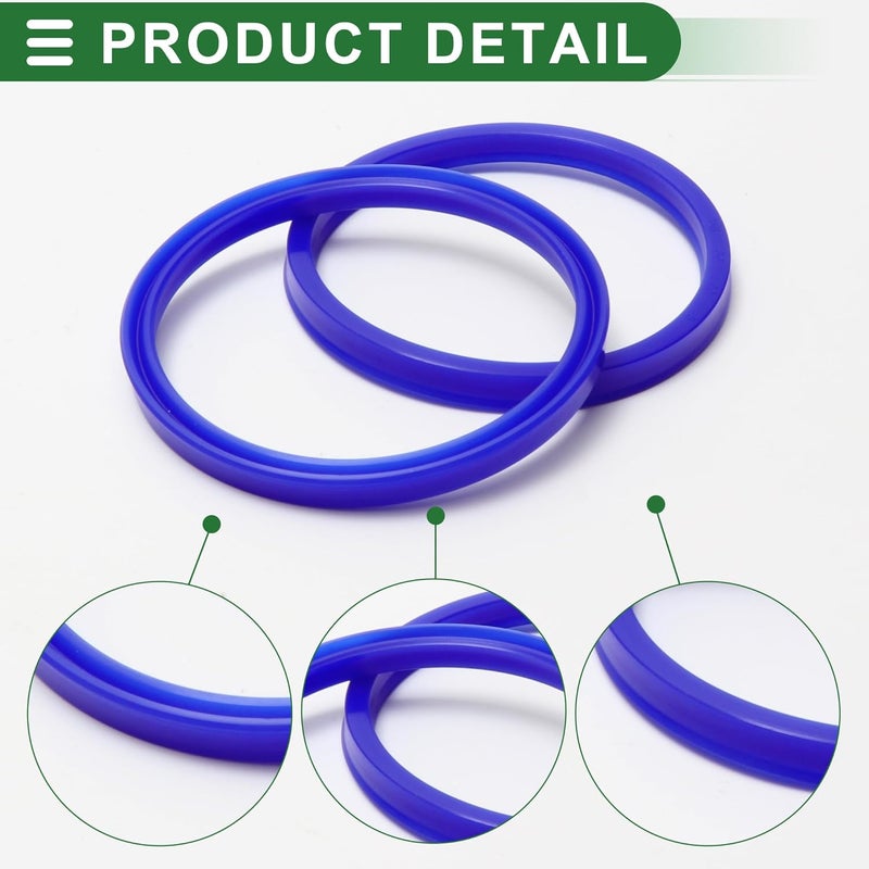 TUCKBOLD Universal Oil Seal UN Lip Seal Ring Rotary Shaft Seal 80x90x8mm High Pressure TPU Blue 5 Pcs - Image 5